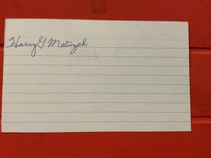 Harry Matuzak🔥🔥MLB Debut 4/19/34 Philadelphia Athletics 🔥🔥Rare Auto 🔥🔥 - Picture 1 of 1