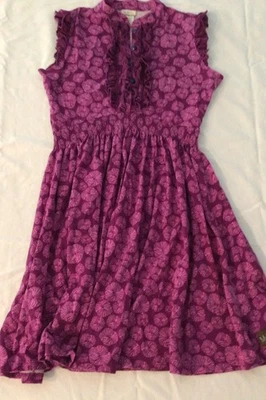 Matilda Jane Women's Smoked Dress Flutter Sleeveless Ruffle Neckline Size L - Image 1 of 4