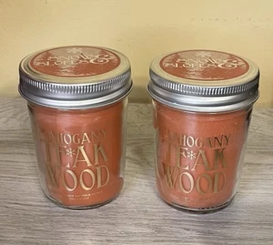 *NEW* Bath & Body Works 2X "Mahogany Teakwood" Single-Wick Candle 7 oz - Picture 1 of 6