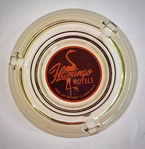 Vintage 1950s Advertising Ashtray Flamingo Hotels San Antonio to Santa Anita - Picture 1 of 3