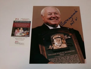 Pittsburgh Pirates HOF Bill Mazeroski Signed 8X10 Photo JSA CERT - Picture 1 of 3
