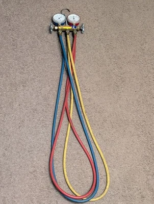 Датчики коллектора для испытаний и зарядки Ritchie Yellow Jacket R12 R22 R502 со шлангами - Изображение 1 из 4