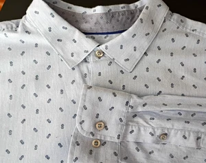 Tommy Bahama Size XXL Long Sleeve Button Up Light Blue Pineapple Casual Shirt - Picture 1 of 14