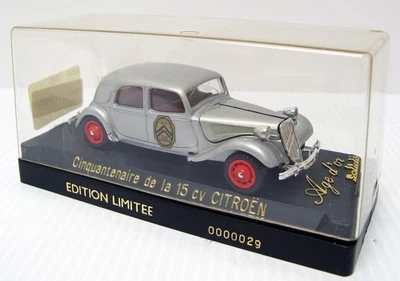 Citroen 15CV 50th Anniversary 1938-1988 silver 1/43 Solido LE France MB - Image 1 of 4