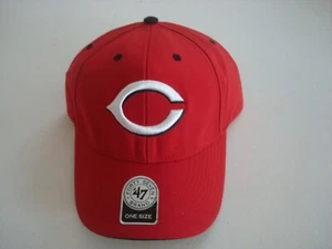 CINCINNATO REDS 47BRAND    STRAPBACK GOLF BEACH  DEADSTOCK HAT CAP VINTAGE x2 - Picture 1 of 2