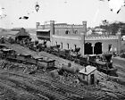 New 8x10 Civil War Photo: Locomotive at Railroad Depot in Nashville, Tennessee