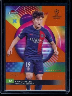 2023 Topps Finest UEFA Kang-in Lee #113 Orange 25/25 - PSG - Image 1 of 2