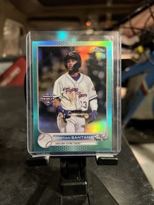 2022 Topps Pro Debut Chrome Aqua Refractor /75 Cristian Santana #PDC-127
