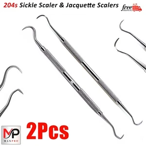 Pro Dental Scalers – 204S & U15/30 Sickle Tartar Scraping Instruments - Picture 1 of 6