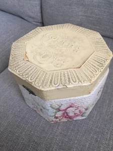 RARE Antique Collars Cuffs Box Celluloid Silk 1800s Victorian Emboss Vtg Prop Mo - Picture 1 of 12