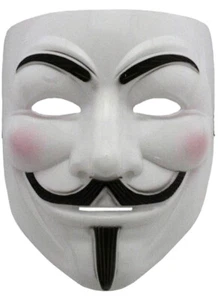 Mask Anonymous, Maschera V x Vendetta, One Size, Maschera Halloween Festa, Party - Foto 1 di 4