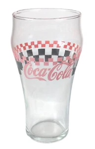 Coca-Cola Vintage Checker Flag 6” Glass - Picture 1 of 2