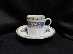 Raynaud Ceralene Vieux Chine, Multicolored Flowers: Demitasse Cup & Saucer Set - Picture 1 of 12