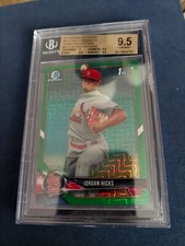 Jordan Hicks 2018 Bowman Chrome Green Mojo Refractor #04/99 BGS 9.5 Cardinals