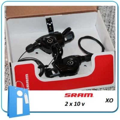 NOS Mandos Cambio SRAM XO 2 x 10 velocidades x0 x-o x-0 shifters 10v Old school - Imagen 1 de 4