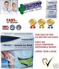 6 X Instant Ice Pack First Aid Cold Compress Disposable 12cm X 24cm Large