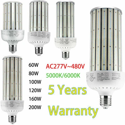 LED Corn Light Large Area Warehouse Factory E39 Bulb 60W 80W 100W 120W 160W 200W - Image 1 of 4
