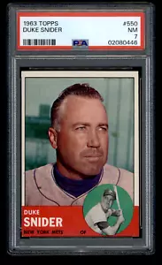 02080446 1963 Topps Duke Snider #550 PSA 7 New York Mets - Picture 1 of 2