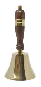 Traditional style school brass hand bell - Picture 1 of 2
