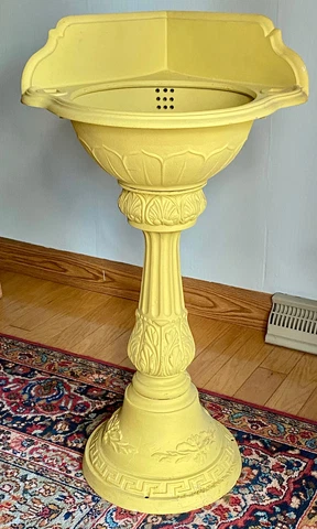 Very Rare Vintage J.L. Mott Embossed Cast Iron Corner Pedestal Sink Pat. 1874 Cover
