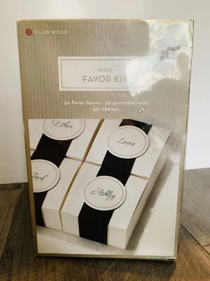 Kit para hacer cajas de regalos de boda papel manualidades club boda cinta marfil cartulina Foto 1 de 3