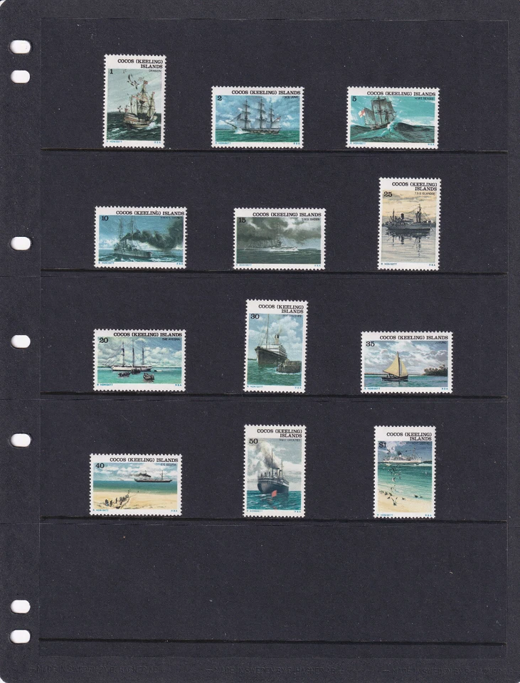 Islas Cocos 1976 barcos SG 20/31. Como nuevo nunca montado. Foto 1 de 1