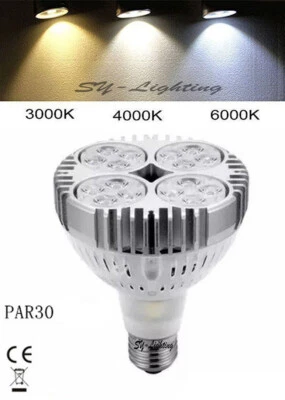 1-12pcs PAR30 35W E27 E26 LED BULB White Home shop bright SpotLight track Lamp - Image 1 of 4