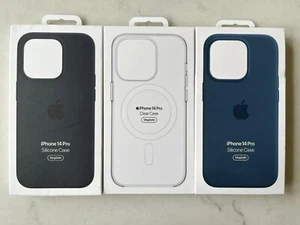 Genuine Apple iPhone 14 PRO (6.1") Silicone Case w/Magsafe - Multiple Colors - Picture 1 of 8