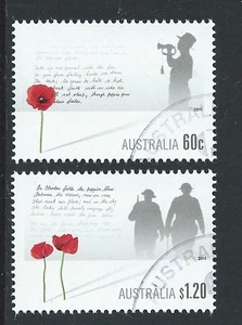 AUSTRALIA 2011 REMEMBRANCE DAY SET OF 2 FINE USED - Picture 1 of 1