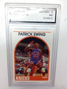 1989 NBA Hoops Patrick Ewing #80 PSA10 GEM MT HOF Knicks New Label! - Picture 1 of 3