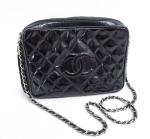 CHANEL CC Matelasse Patent Leather Chain Shoulder Bag #41525 - Picture 1 of 24