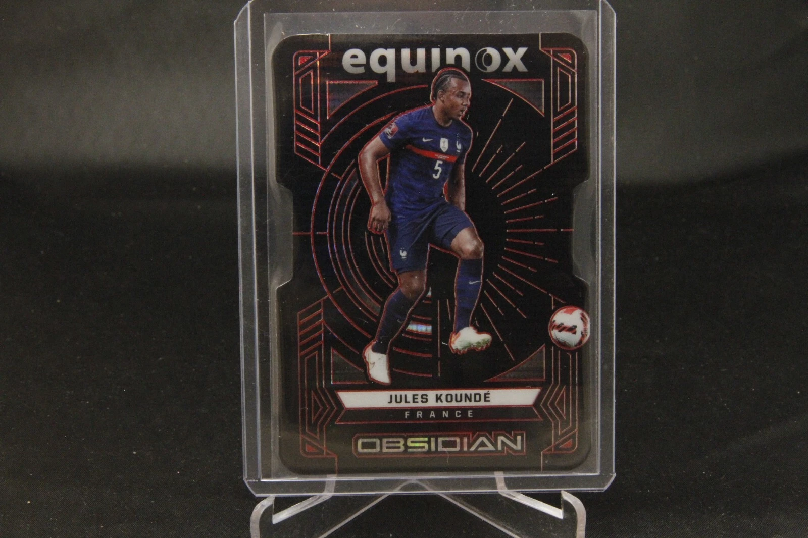 2021-22 Obsidian Jules Kounde Equinox Red Pulsar Die Cut #11/ 26 France