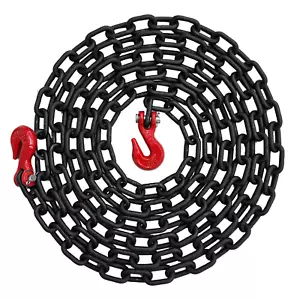 Falcon Cargo 1/4" X 15' G80 Transport Binder Tow Chain 3,500 LBS Grab Hooks - Foto 1 di 6