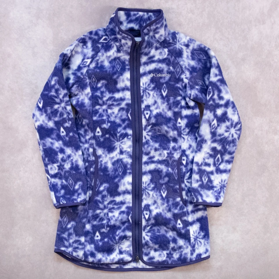 Columbia Disney Frozen 2 Azul/Blanco Copo de Nieve Vellón Cremallera Completa Juvenil Mediano 10/12 Foto 1 de 4