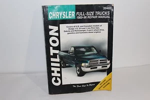 CHRYSLER FULL SIZE TRUCKS REPAIR 1989-96 REPAIR MANUAL DAKOTA /RAMCHARCHER - Picture 1 of 2