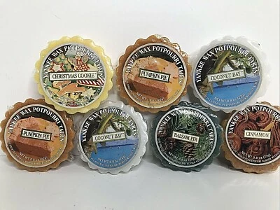 Lot of 7 Yankee Candle Various Scented Wax Melts Potpourri Tarts .8oz each  - Image 1 of 4