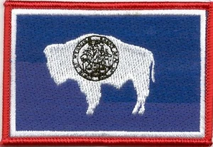 State Flag 100% Embroidered Patch - Wyoming,Iron-on/sew-on,shoulder,jacket,cap - Picture 1 of 1