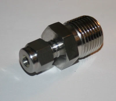 1/4" OD Tube x 1/2" MNPT Straight Male Fitting 316ss DK-LOK  DMC4-8N-S - Image 1 of 3