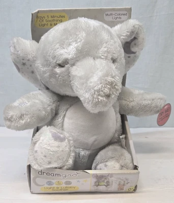 Dreamgro glow Light And Lullaby Stuffed Plush Soother - Elephant (New) - Image 1 of 4