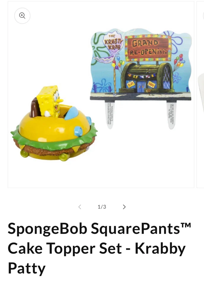 Bob Esponja Pantalones Cuadrados Juego Completo Toppers Pasteles Nuevo Foto 1 de 4
