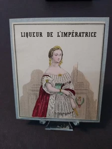 1860s Hand Colored Liquor Label, Liqueur de L'Imperatrice - Picture 1 of 2