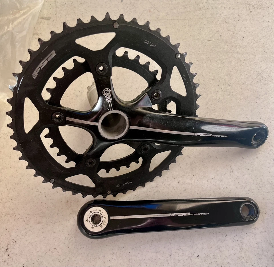 FSA Gossamer cranks Crankset 175mm 50/34t 10/11 Speed 110 BCD - Image 1 of 4