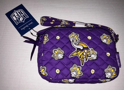 Bolso Bandolera Vera Bradley RFID Pequeño Estadio, NFL Minnesota Vikings Púrpura Dorado Foto 1 de 4