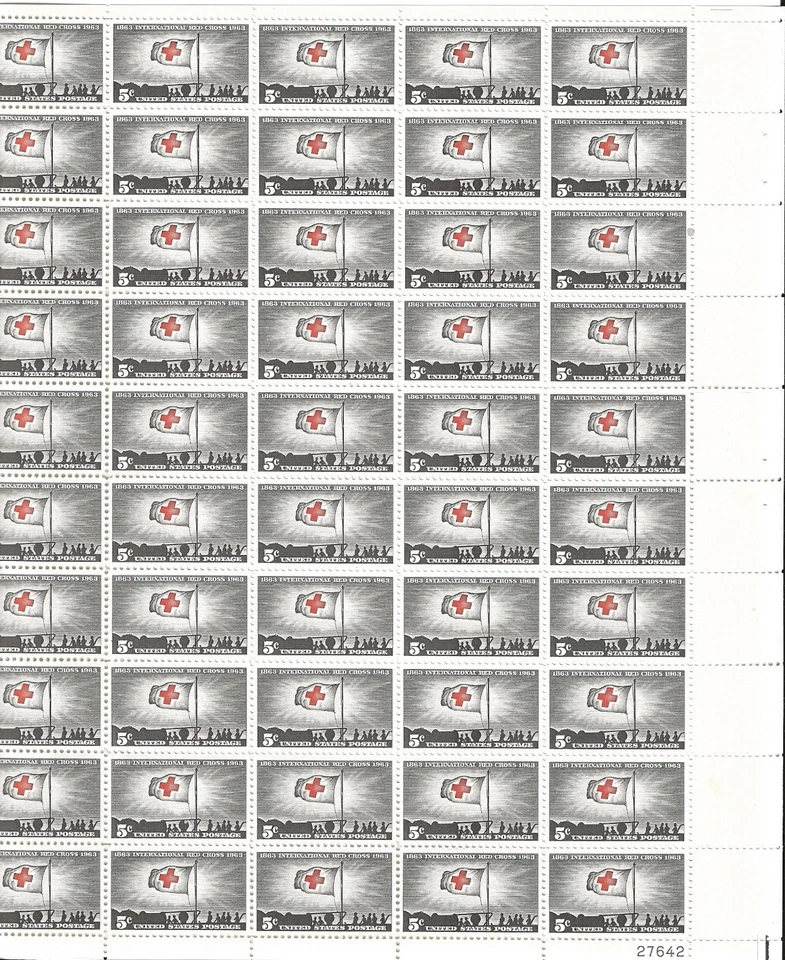 1239 RED CROSS CENTENNIAL  FULL SHEET  VF MNH (SH1239) - Image 1 of 1