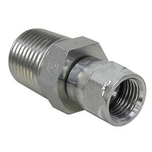 JIC 8 Female Swivel x 3/4" NPT Male Straight 6505-08-12 Adapter 9-6505-8-12 - Picture 1 of 2