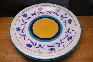 Studio Nova SKYLIGHT Dinner Plates Set of 4 # JK035 Blue Floral - Picture 1 of 5