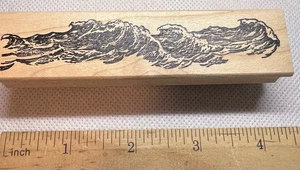 Ocean Waves rough Sea nature Wood mount rubber stamp 100 PROOF PRESS - Picture 1 of 4