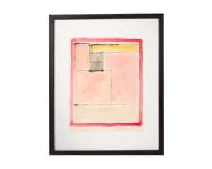Pintura abstracta acuarela Harry Hilson 1961 - Imagen 1 de 8