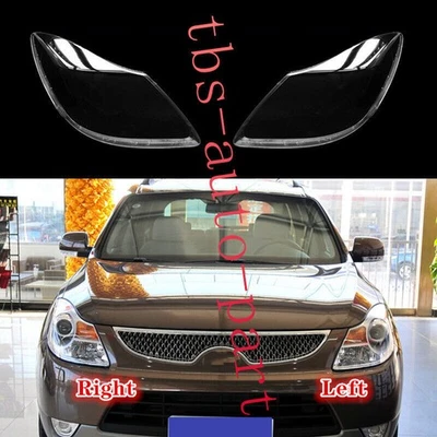 Cubierta de lente de faro diestro y derecho apto para Hyundai Veracruz 2007-2012 + pegamento sellador Foto 1 de 4