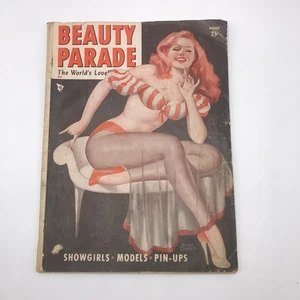 Vintage Beauty Parade Magazine Volume 7 August 1948 Models Illustrated Paperback - Picture 1 of 15